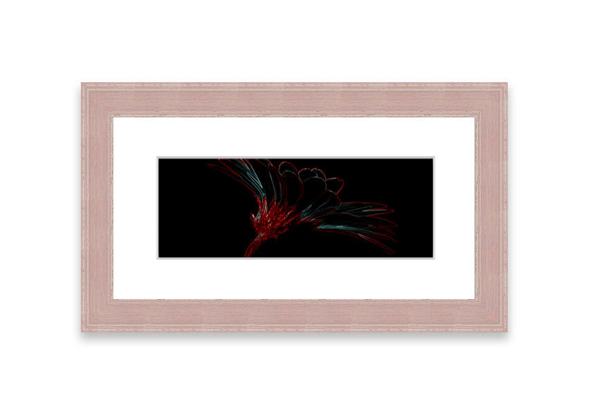 Abstract Neon Landscape 03 framed print featuring vibrant neon colors, handmade in the UK, ready to hang.