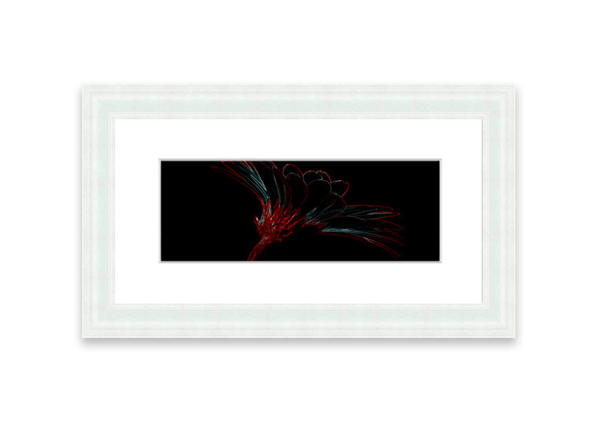 Abstract Neon Landscape 03 framed print featuring vibrant neon colors, handmade in the UK, ready to hang.