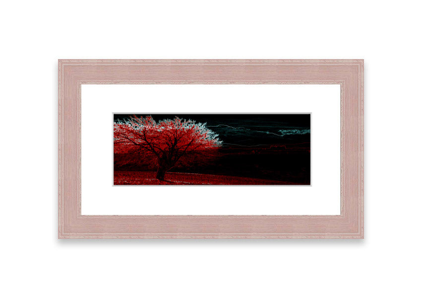 Abstract Neon Landscape 04 framed print featuring vibrant neon colors, handmade in the UK, ready to hang.