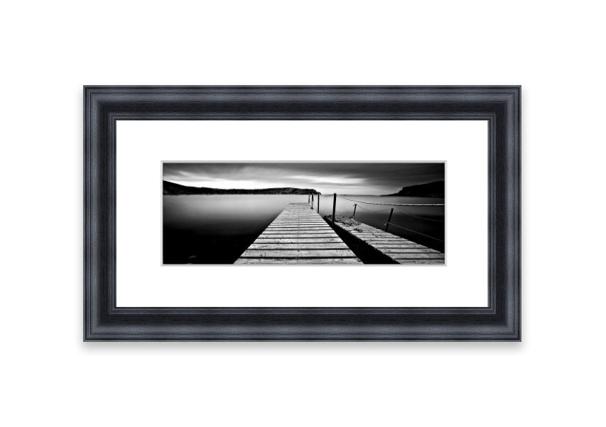 Abstract Pier 04 framed print showcasing a unique abstract design, available in various frame colors, handmade in the UK.