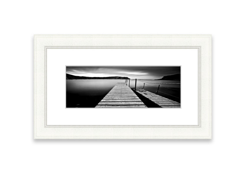 Abstract Pier 04 framed print showcasing a unique abstract design, available in various frame colors, handmade in the UK.