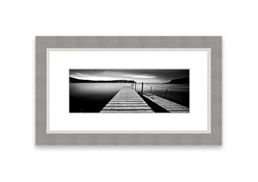 Abstract Pier 04 framed print showcasing a unique abstract design, available in various frame colors, handmade in the UK.