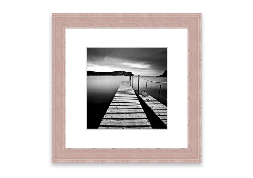 Abstract Pier 04 framed print showcasing a unique abstract design, available in various frame colors, handmade in the UK.