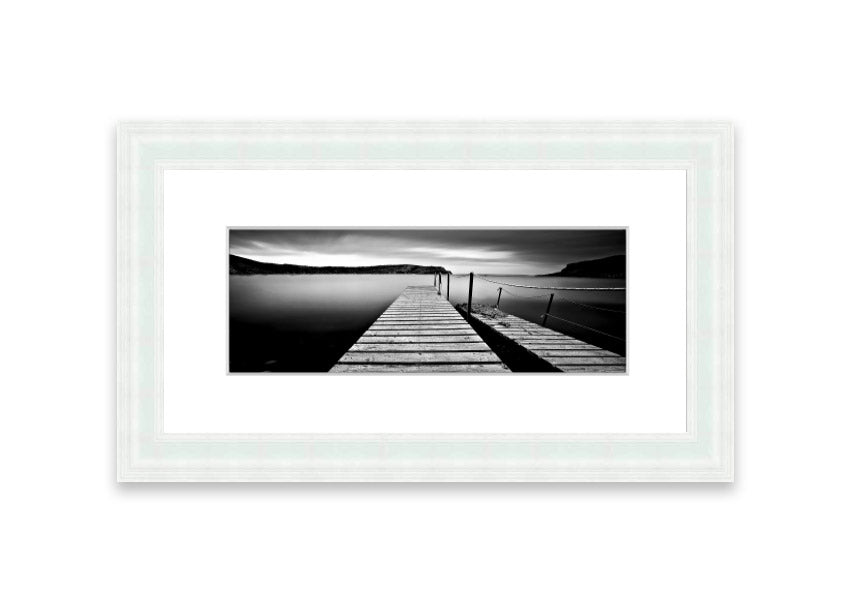 Abstract Pier 04 framed print showcasing a unique abstract design, available in various frame colors, handmade in the UK.