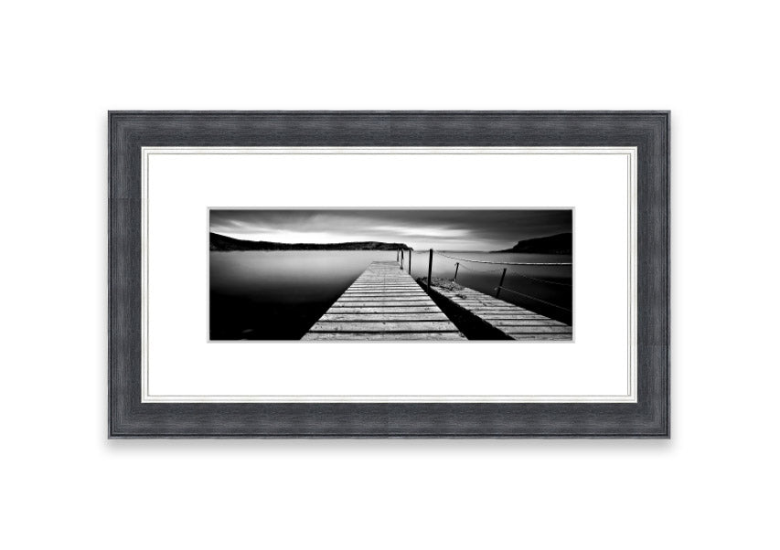 Abstract Pier 04 framed print showcasing a unique abstract design, available in various frame colors, handmade in the UK.