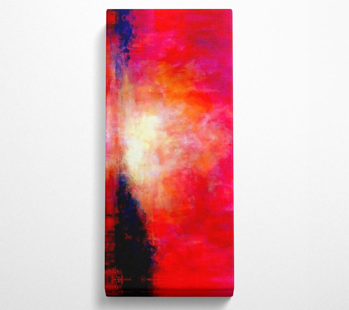 Abstract Pink River canvas art mounted on a 44mm box frame, featuring soft pink hues and an abstract river design.