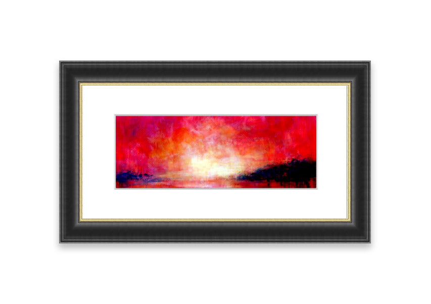 Framed Abstract Pink River print showcasing soft pink hues and modern design, ready to hang.