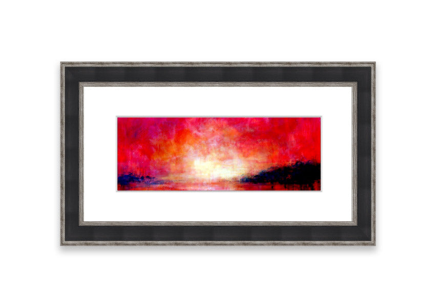 Framed Abstract Pink River print showcasing soft pink hues and modern design, ready to hang.