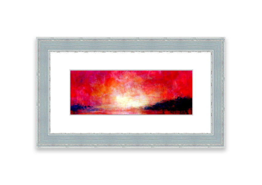 Framed Abstract Pink River print showcasing soft pink hues and modern design, ready to hang.