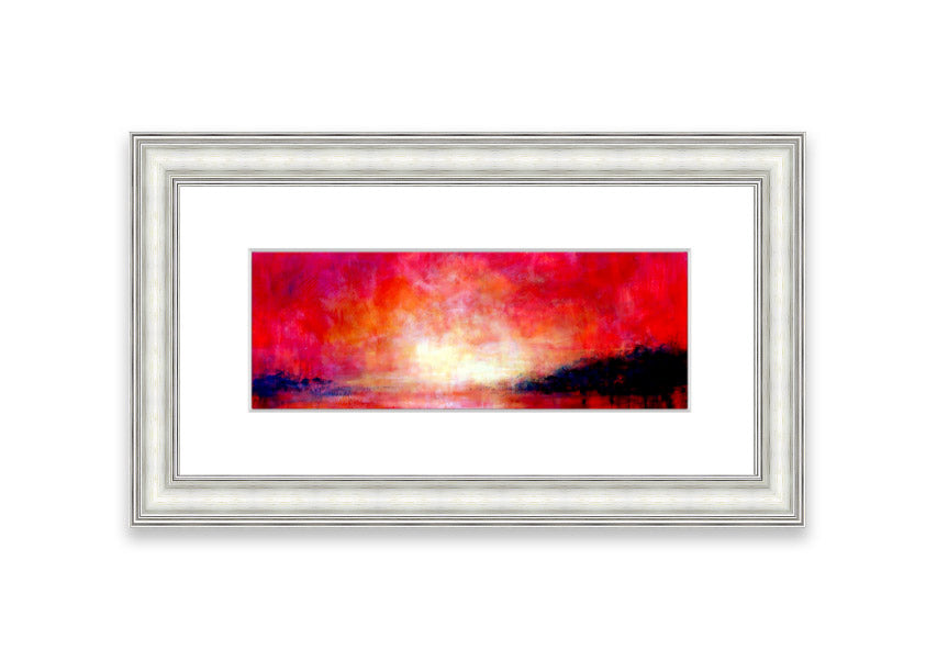 Framed Abstract Pink River print showcasing soft pink hues and modern design, ready to hang.