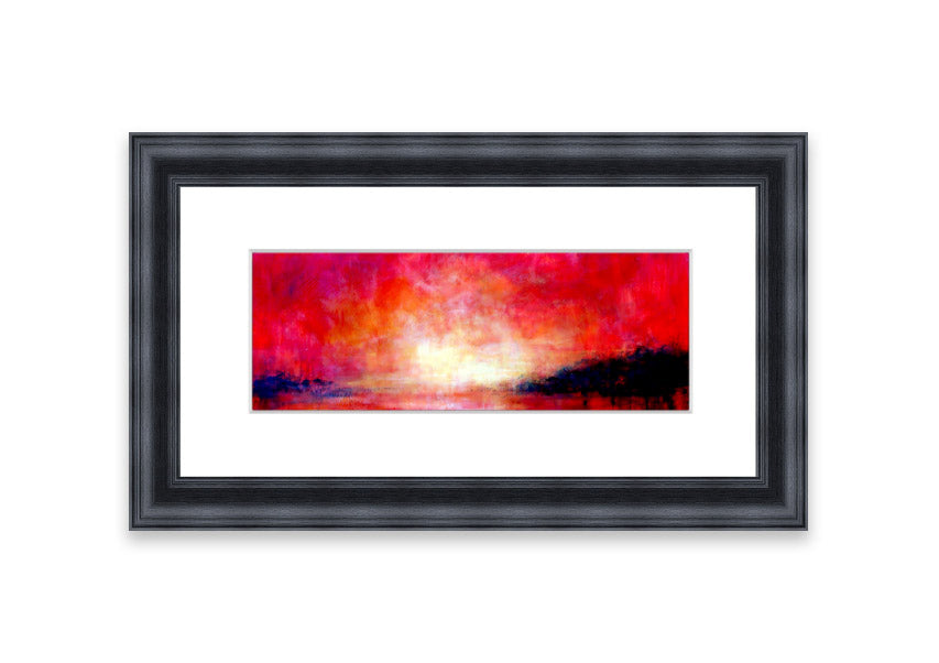 Framed Abstract Pink River print showcasing soft pink hues and modern design, ready to hang.