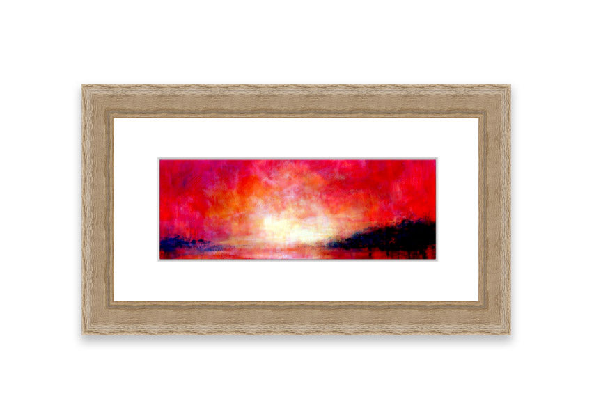 Framed Abstract Pink River print showcasing soft pink hues and modern design, ready to hang.