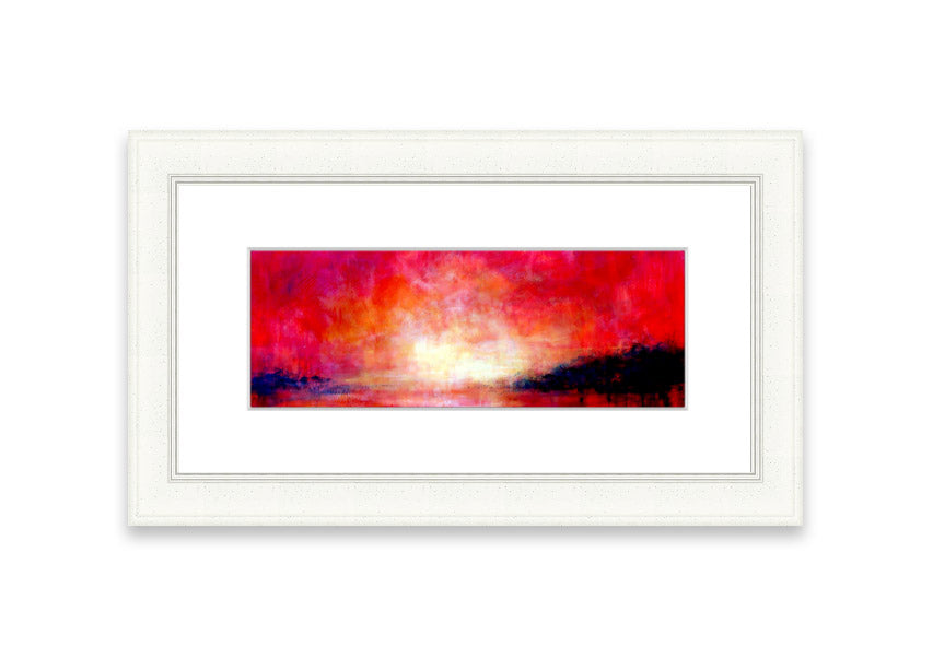 Framed Abstract Pink River print showcasing soft pink hues and modern design, ready to hang.