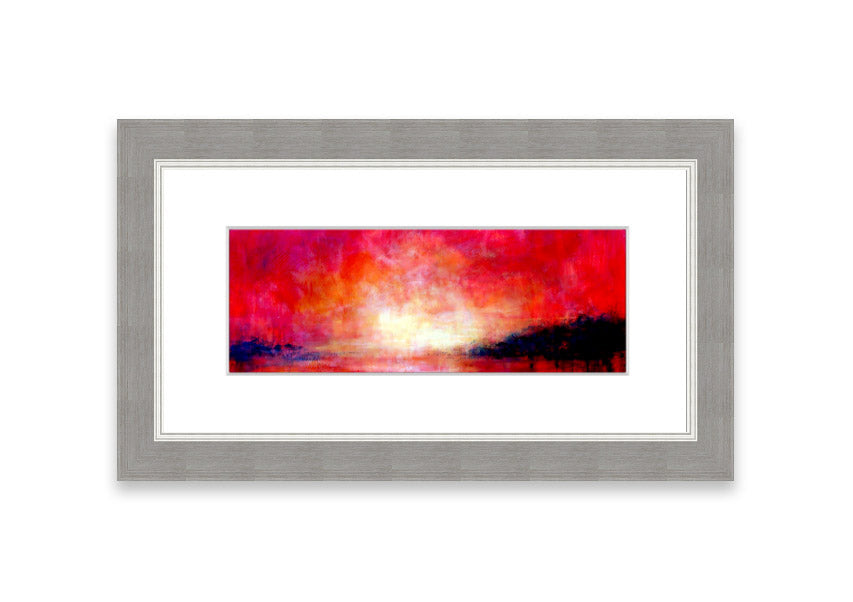 Framed Abstract Pink River print showcasing soft pink hues and modern design, ready to hang.