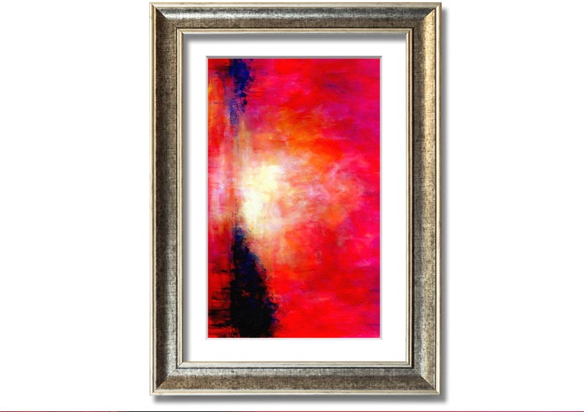 Abstract Pink River framed print showcasing soft pink hues and flowing design, ready to hang.