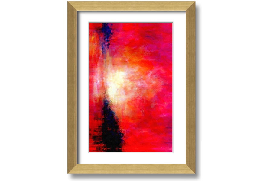 Abstract Pink River framed print showcasing soft pink hues and flowing design, ready to hang.