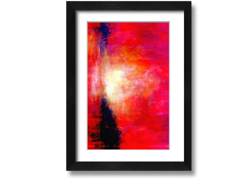 Abstract Pink River framed print showcasing soft pink hues and flowing design, ready to hang.