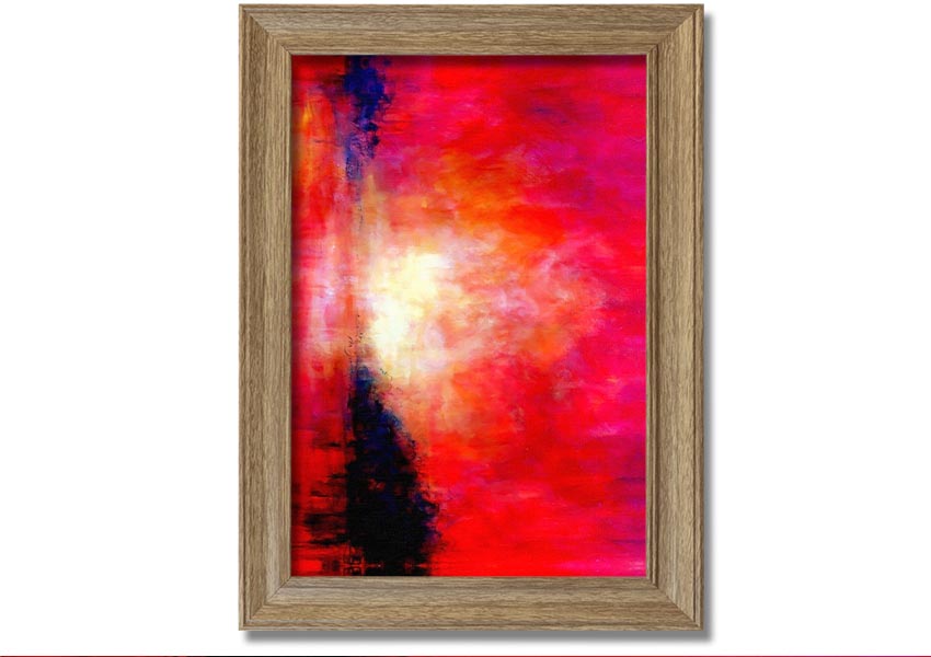 Abstract Pink River framed print showcasing soft pink hues and flowing design, ready to hang.