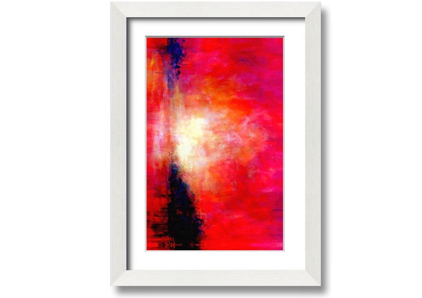 Abstract Pink River framed print showcasing soft pink hues and flowing design, ready to hang.