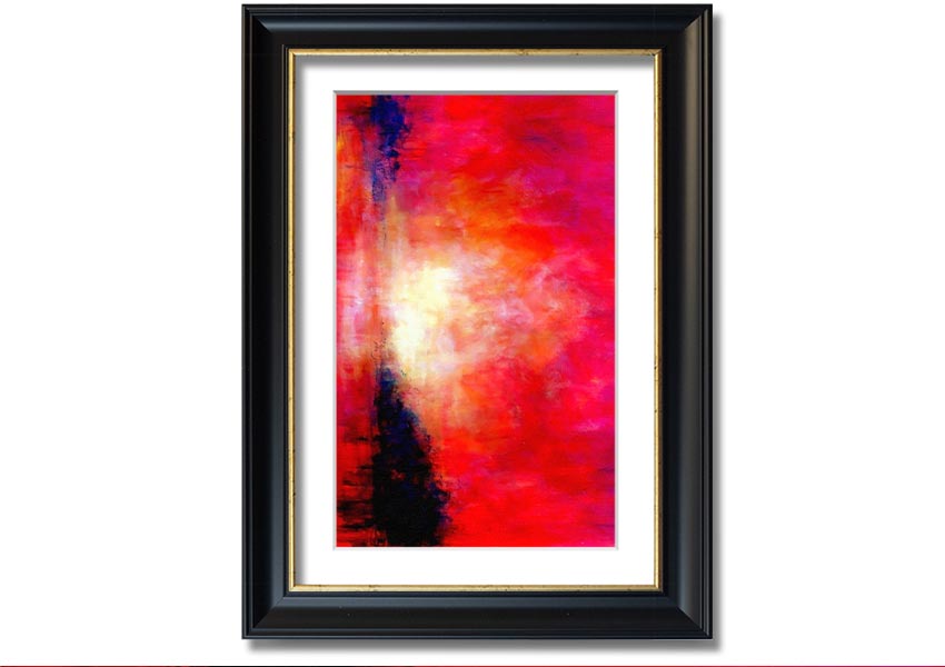 Abstract Pink River framed print showcasing soft pink hues and flowing design, ready to hang.