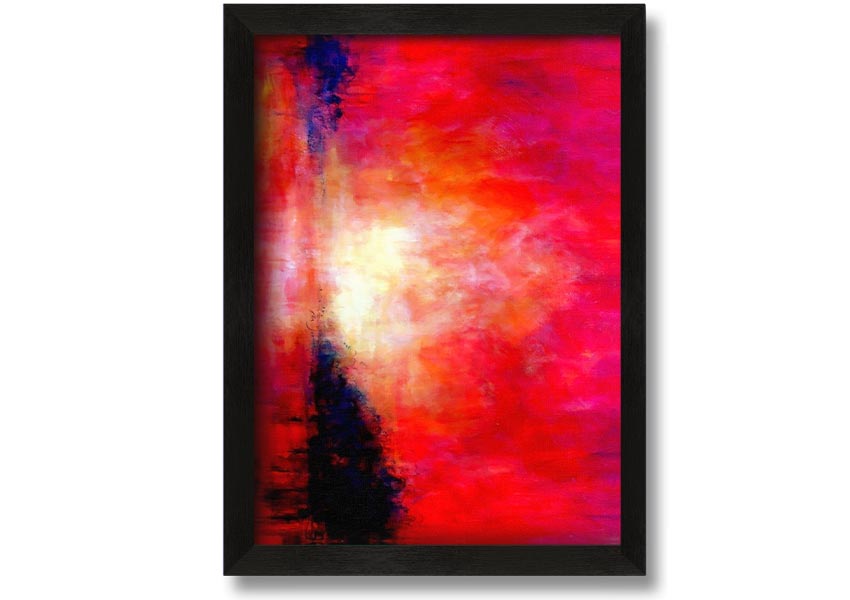 Abstract Pink River framed print showcasing soft pink hues and flowing design, ready to hang.