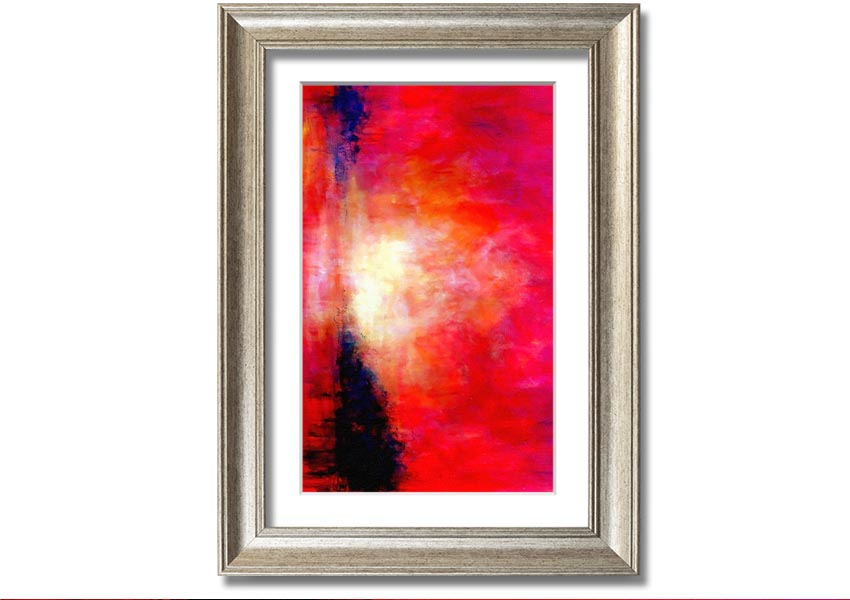 Abstract Pink River framed print showcasing soft pink hues and flowing design, ready to hang.