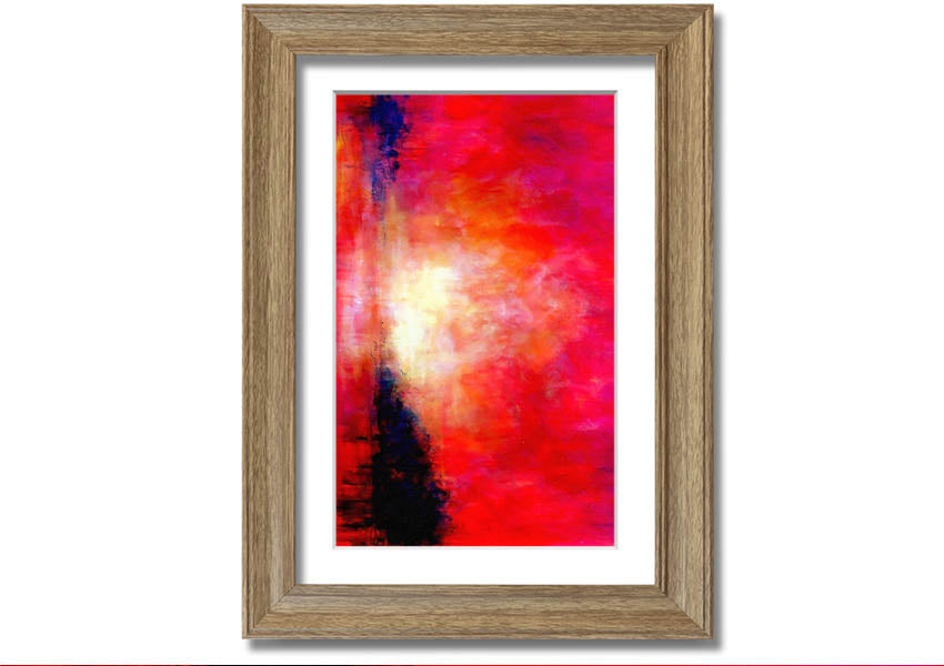 Abstract Pink River framed print showcasing soft pink hues and flowing design, ready to hang.