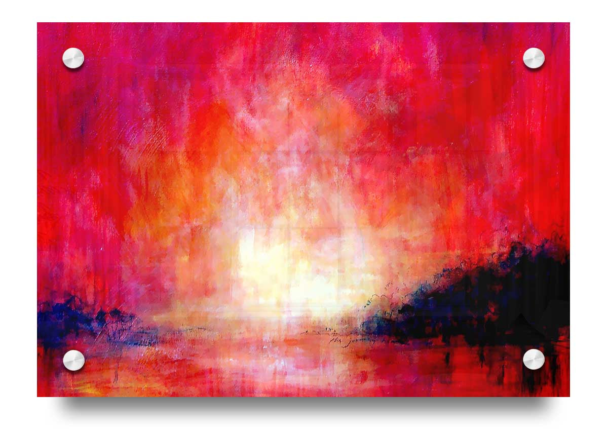 Abstract Pink River acrylic print showcasing vibrant pink hues and flowing river design on 5mm thick acrylic glass.