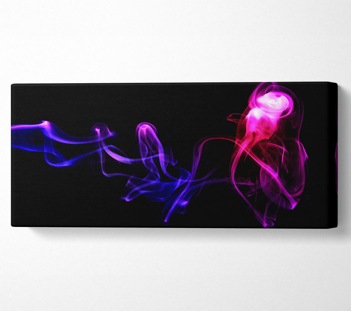 Abstract Smoke canvas art mounted on a 44mm box frame, showcasing intricate smoke patterns in a modern design.