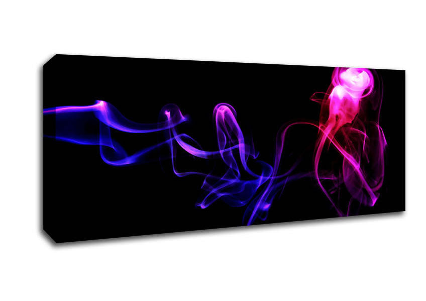 Abstract Smoke canvas art mounted on a 44mm box frame, showcasing intricate smoke patterns in a modern design.