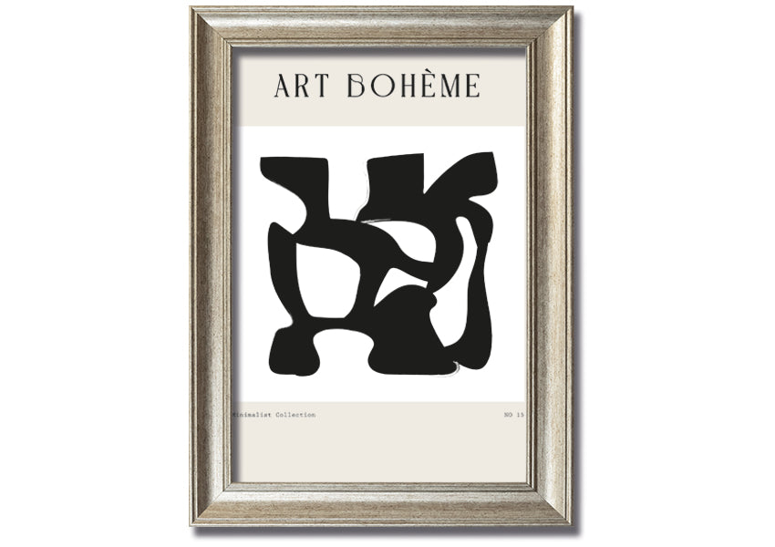 A beautifully framed Abstract Structure print showcasing modern art with vibrant colors and unique shapes, ready to hang.