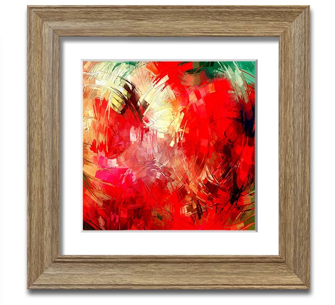 Abstract Swirl Design Square Framed Print in various frame colors, showcasing a unique swirl pattern, ready to hang.