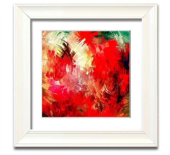 Abstract Swirl Design Square Framed Print in various frame colors, showcasing a unique swirl pattern, ready to hang.