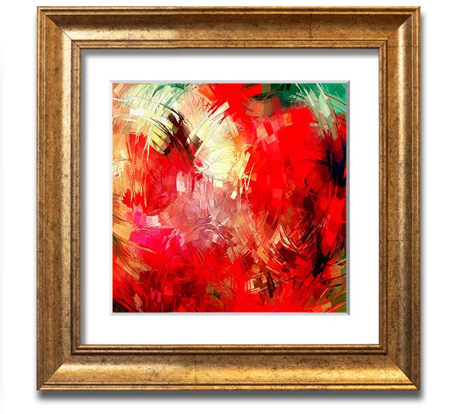 Abstract Swirl Design Square Framed Print in various frame colors, showcasing a unique swirl pattern, ready to hang.