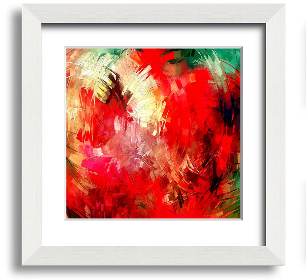 Abstract Swirl Design Square Framed Print in various frame colors, showcasing a unique swirl pattern, ready to hang.