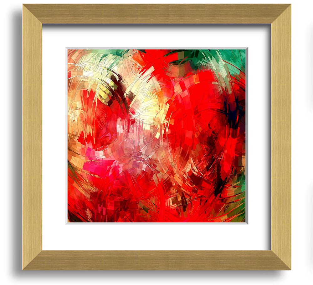 Abstract Swirl Design Square Framed Print in various frame colors, showcasing a unique swirl pattern, ready to hang.