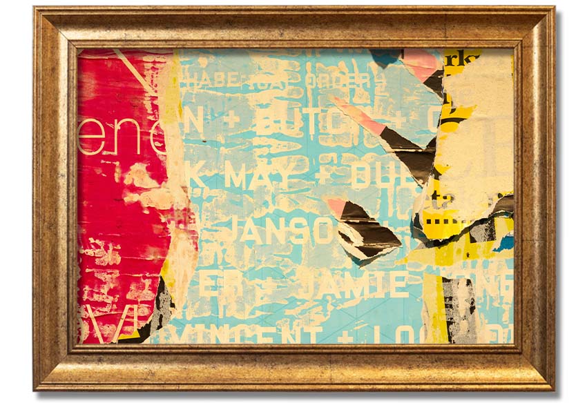 Abstract Textured Text framed print with multiple frame colour options, handmade in the UK.