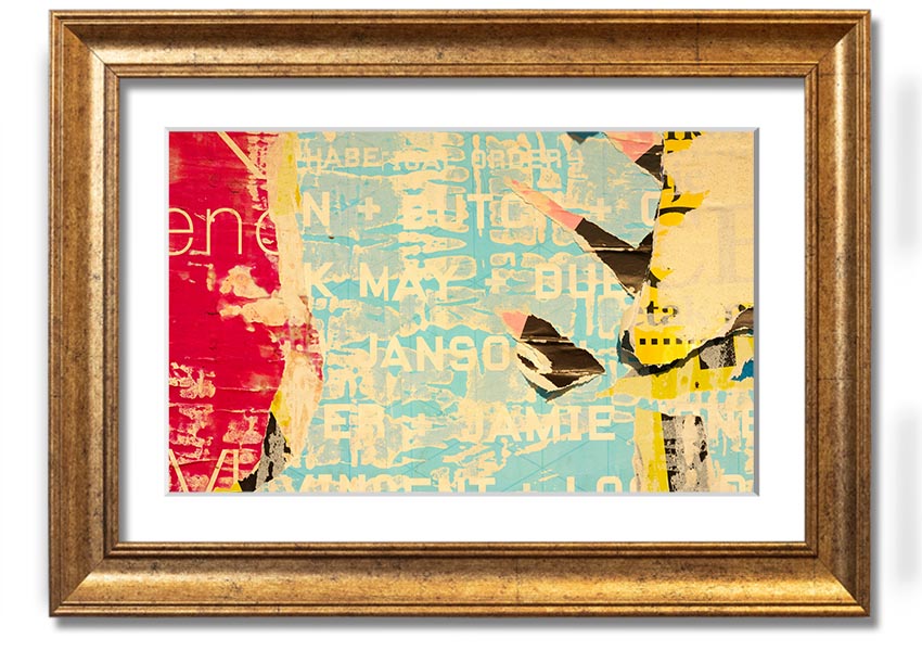 Abstract Textured Text framed print with multiple frame colour options, handmade in the UK.