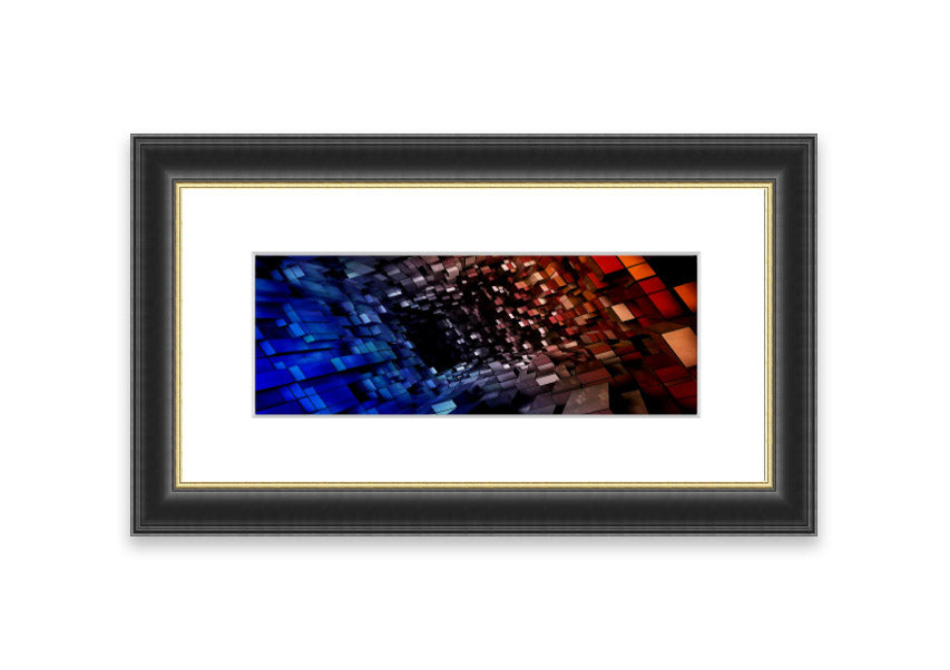 Abstract Tunnel framed print in multiple frame colors, showcasing a modern design, ready to hang.