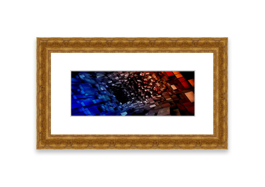 Abstract Tunnel framed print in multiple frame colors, showcasing a modern design, ready to hang.