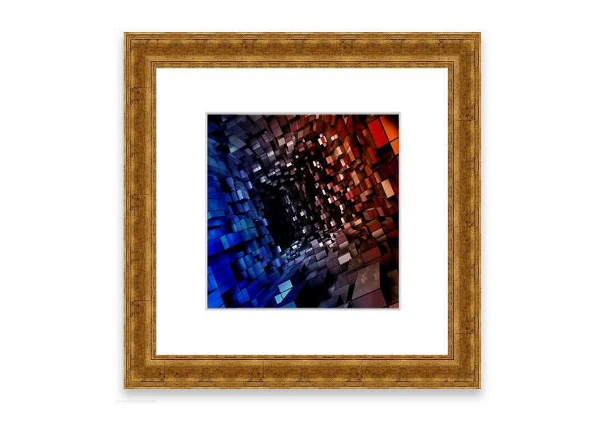 Abstract Tunnel framed print in multiple frame colors, showcasing a modern design, ready to hang.