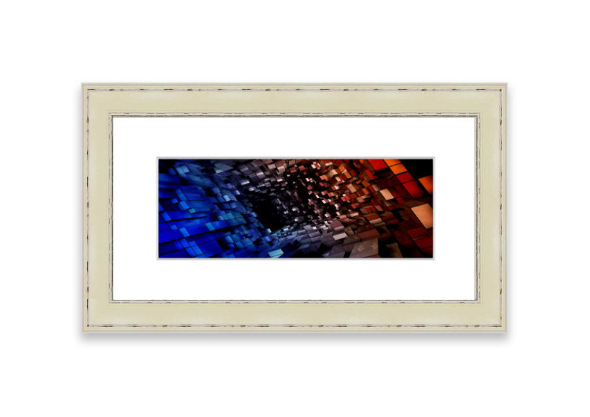 Abstract Tunnel framed print in multiple frame colors, showcasing a modern design, ready to hang.