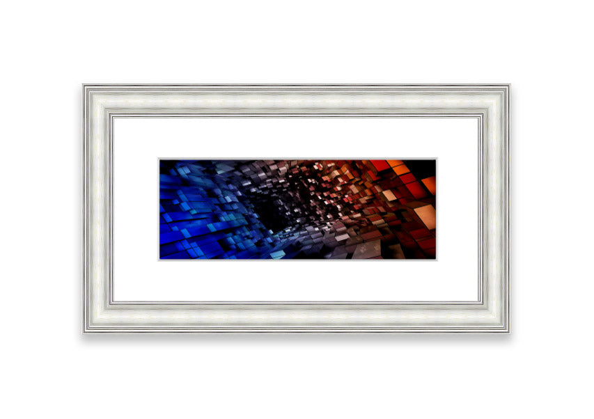 Abstract Tunnel framed print in multiple frame colors, showcasing a modern design, ready to hang.