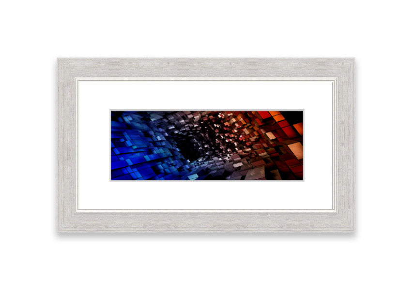 Abstract Tunnel framed print in multiple frame colors, showcasing a modern design, ready to hang.