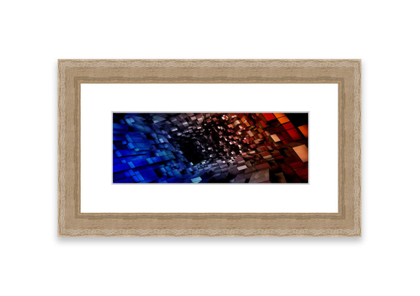 Abstract Tunnel framed print in multiple frame colors, showcasing a modern design, ready to hang.