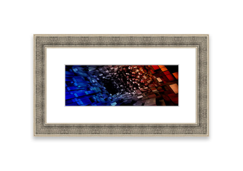 Abstract Tunnel framed print in multiple frame colors, showcasing a modern design, ready to hang.