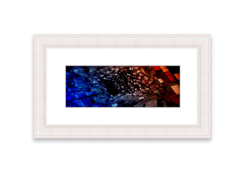 Abstract Tunnel framed print in multiple frame colors, showcasing a modern design, ready to hang.