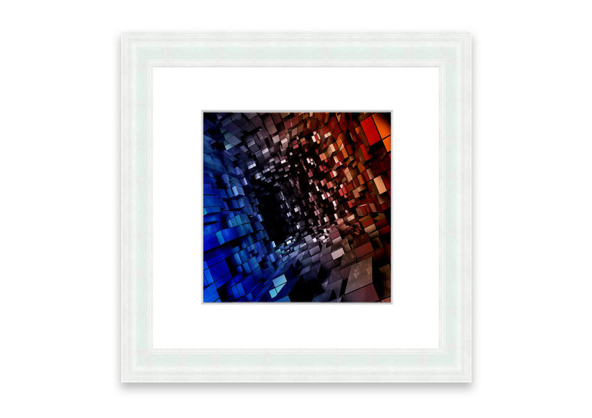 Abstract Tunnel framed print in multiple frame colors, showcasing a modern design, ready to hang.