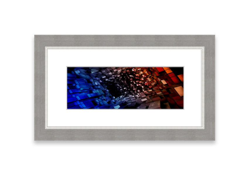 Abstract Tunnel framed print in multiple frame colors, showcasing a modern design, ready to hang.