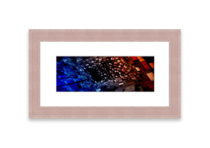 Abstract Tunnel framed print in multiple frame colors, showcasing a modern design, ready to hang.